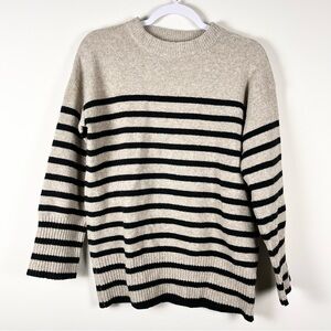 🤍 A New Day Womens Striped Sweater Size Medium Capsule Basic Minimalist 🤍